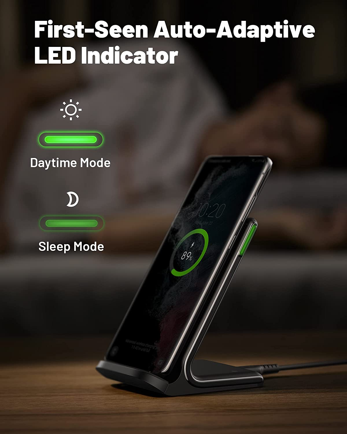 15W Wireless Charger Stand – Fast Qi Charging for iPhone & Samsung - Image 3
