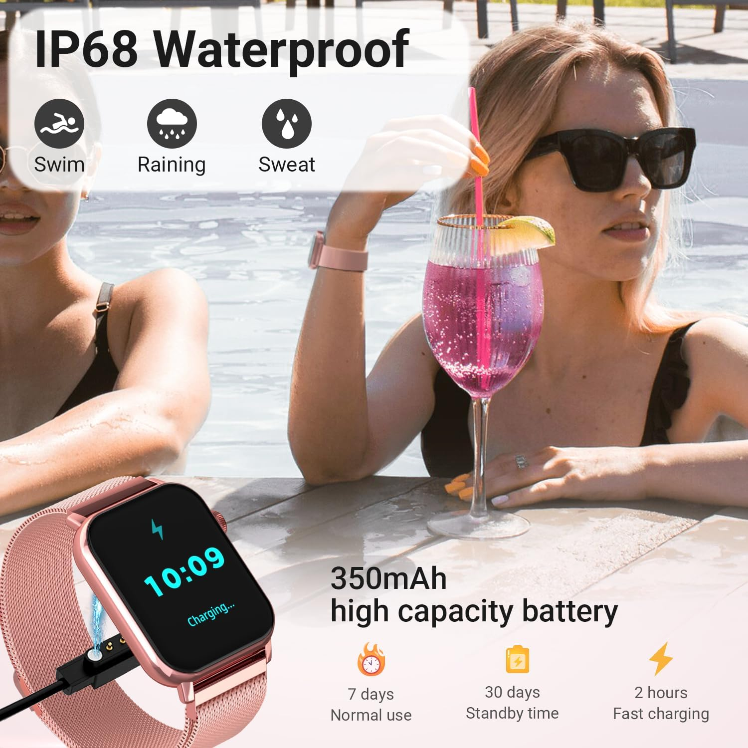Smart Watch for Women | 1.83" HD Display Fitness Tracker | Bluetooth Calling | 120+ Sports Modes - Image 5