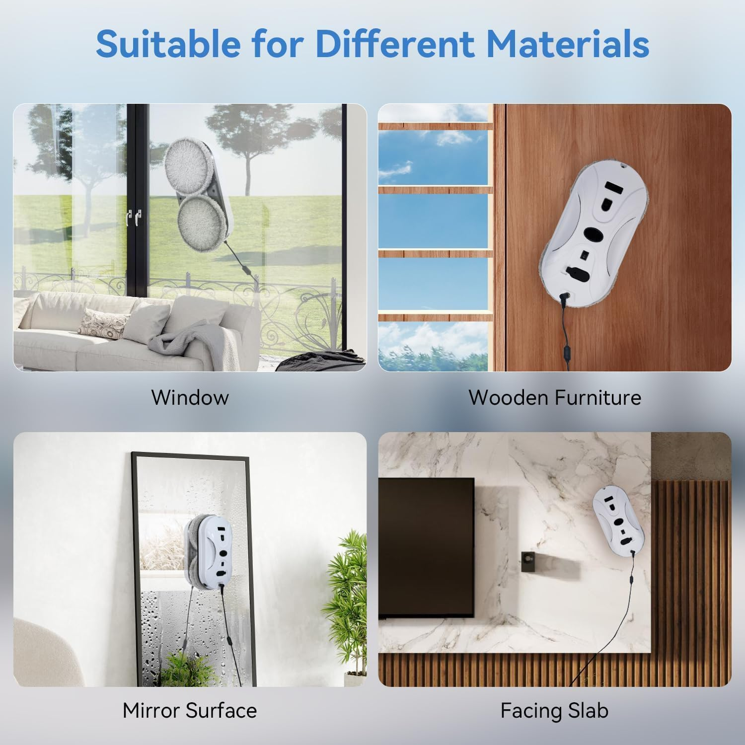 2025 Smart Window Cleaning Robot 3000Pa Dual Spray Auto Glass Cleaner SS1 - Image 7