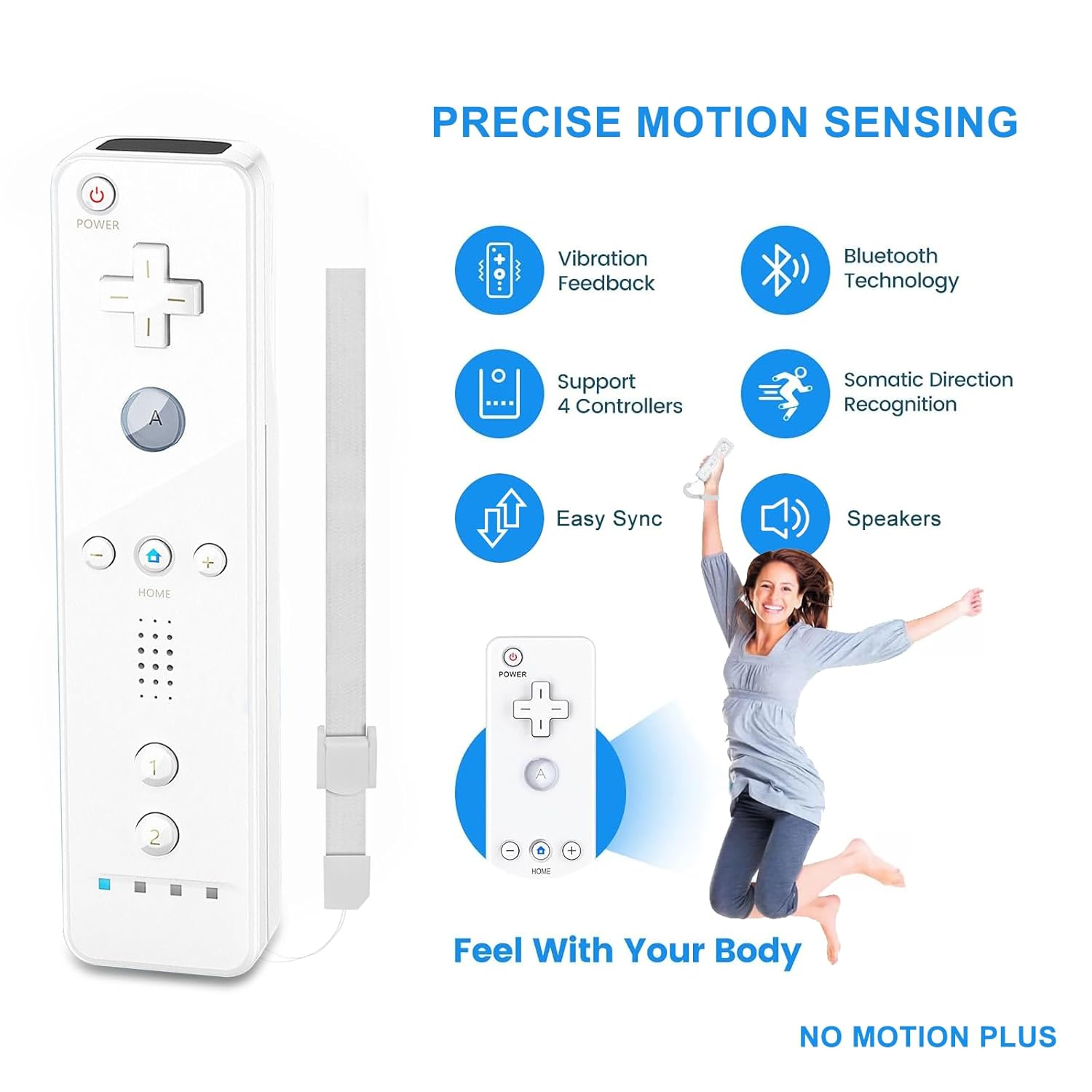 Wii Remote & Nunchuck Controller for Nintendo Wii/Wii U | Motion Sensing + Case - Image 3
