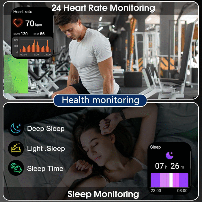 Smart Watch for Men & Women | 1.95" HD Touchscreen | Bluetooth Calling & Notifications | - Image 4