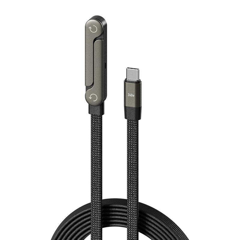 Basemo 240W Fast Charging Cable with Invisible Phone Stand – Type-C Black - Image 10